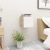 Bedside Cabinet White and Sonoma Oak 12"x11.8"x11.8" Chipboard