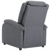 Electric TV Recliner Chair Dark Gray Fabric