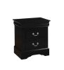 Louis Philippe III Nightstand in Black