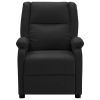 Electric TV Armchair Black Faux Leather