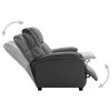 Electric Recliner Anthracite Faux Leather