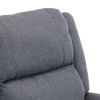 Electric TV Recliner Chair Dark Gray Fabric