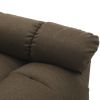 Electric Recliner Brown Fabric