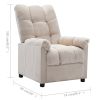 Electric Recliner Cream Fabric