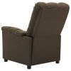 Electric Recliner Brown Fabric