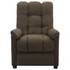 Electric Recliner Brown Fabric