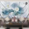 Chinese Painting Lotus Bedroom Tapestry TV Backdrop Wall Tapestry Living Room Tapestry Decoration, 39x51 inch