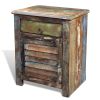 End Table with 1 Drawer 1 Door Reclaimed Wood