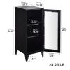 Storage Cabinet with 2 Adjustable Shelves 1 Door File Cabinet Metal Cupboard Office Locker for Bedroom Living Room Bathroom