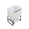 24" Freestanding Bathroom Vanity With Two Soft Closing Doors And One Shelf Include Basin Top