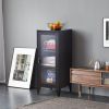 Storage Cabinet with 2 Adjustable Shelves 1 Door File Cabinet Metal Cupboard Office Locker for Bedroom Living Room Bathroom