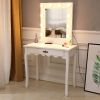 FCH Generous Mirror Single Pumping Foot With Bulb Warmer Dressing Table White--YS