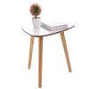 Portable Triangular End Table with 3 Supporting Feet for Living Room, Bedroom, Office, White