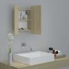 LED Bathroom Mirror Cabinet Sonoma Oak 15.7"x4.7"x17.7"