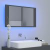 LED Bathroom Mirror Cabinet Gray 31.5"x4.7"x17.7"