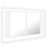 LED Bathroom Mirror Cabinet White 31.5"x4.7"x17.7"