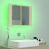 LED Bathroom Mirror Cabinet Sonoma Oak 23.6"x4.7"x17.7"