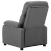 Recliner Chair Light Gray Fabric