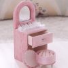 Pink Velvet Mini Jewelry Box Storage Organizer Lace Princess Dresser Furniture Shape Jewelry Holder