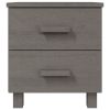 Bedside Cabinets 2 pcs Light Gray 15.7"x13.8"x17.5" Solid Pinewood