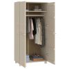 Wardrobe Honey Brown 35"x19.7"x70.9" Solid Wood Pine