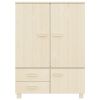 Wardrobe Honey Brown 39"x17.7"x53.9" Solid Wood Pine