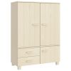 Wardrobe Honey Brown 39"x17.7"x53.9" Solid Wood Pine