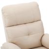 Electric Recliner Chair Cream Fabric