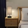 Bedside Lamps for Bedrooms - Table Lamps for Nightstand with USB Ports, Small Night Stand Light Lamp with Grey Fabric Shade for End Table Living Room