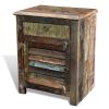 End Table with 1 Drawer 1 Door Reclaimed Wood