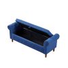 Navy Blue Multifunctional Storage Rectangular Sofa Stool