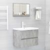 Bathroom Mirror Concrete Gray 23.6"x4.1"x14.6" Chipboard