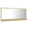 Bathroom Mirror Sonoma Oak 35.4"x4.1"x14.6" Chipboard