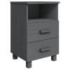 Bedside Cabinets 2 pcs Dark Gray 15.7"x13.8"x24.4" Solid Wood Pine