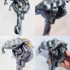 2Pcs Lifelike 3D Alien Figurine Resin Wall Mounted Coat Key Hooks for Kids Bedroom Bathroom Kitchen, Antique Silver