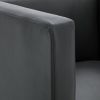 Cube Armchair Gray Faux Leather