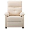 Recliner Chair Cream Fabric