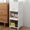 3-Tire Storage Cabinet with 2 Drawers Organizer Unit for Bathroom Bedroom RT