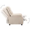 Recliner Chair Cream Fabric