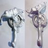 2-Packs Silver Color Cool Alien Decorative Wall Mounted Key Coats Hanging Wall Hooks for Bedroom Bathroom Kitchen Living Room