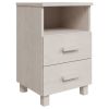 Bedside Cabinets 2 pcs White 15.7"x13.8"x24.4" Solid Wood Pine