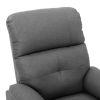 Electric Recliner Chair Light Gray Fabric