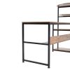 Home Office Computer Desk with 4-Tier Storage Shelves, 59 inch Large Modern Office Desk Study Writing Table Workstation with Bookshelf and Tower Shelf