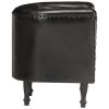 Tub Chair Black Real Leather