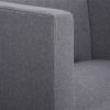 Cube Armchair Light Gray Fabric