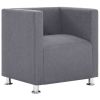 Cube Armchair Light Gray Fabric