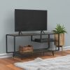 TV Stand for Home Entertainment Center Modern TV Stand Media Console Table with Open Shelving Storage Wood Retro Industrial TV Cabinet for Living Room