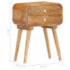 Bedside Cabinet 16.9"x11.8"x22.8" Solid Mango Wood