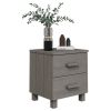 Bedside Cabinets 2 pcs Light Gray 15.7"x13.8"x17.5" Solid Pinewood