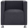 Cube Armchair Dark Gray Fabric